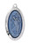 Sterling Silver Blue Enamel St. Christopher Medal on 18" Chain L833