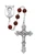 7mm Red and Black Glass Bead Rosary R925F