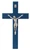 6.75" Navy Blue Wood Wall Crucifix 79-39