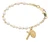 14K Gold over Sterling Silver Pearl Baby Bracelet B28J