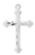 Sterling Silver Bright-Cut Cross on 16-18" Chain L9251