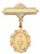 Gold over Sterling Silver Miraculous Medal Baby Pin 430J