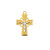 Two-Tone Gold over Sterling Silver Celtic Crucifix on 18" Chain JT9185