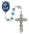 7mm Blue Crystal Mother and Child Cameo Rosary R724F