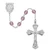 6mm Light Amethyst-Colored Rosary with Rhodium Crucifix 880-AMKF