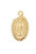 Gold over Sterling Silver Baby Oval Miraculous Medal on 13" Chain J569BT