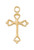 Gold over Sterling Silver Baby Cross on 13" Chain J8003B