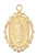Gold over Sterling Silver Our Lady of Guadalupe Medal on 18" Chain J785