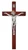 10" Cherry Wood Wall Crucifix with Silver Corpus 80-192