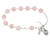 7.5" Frosted Pink AB Rosary Bracelet BR388