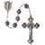 8mm Indigo Crystal Rosary with Pewter Crucifix, CR548