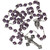 8mm Indigo Crystal Rosary with Pewter Crucifix, CR548