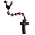 8mm Five Color Wood Bead Corded Rosary, R3457