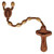 8mm Oval Pinewood Corded Rosary, R3458