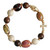 Rosary Bracelet with 10mm Tan and Brown Gemstone and Ceramic Beads, RBA63