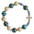 Rosary Bracelet with 10mm/12mm Blue Gemstone Beads, RBA72