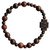 Rosary Bracelet with 8mm Rose Carved Jujube Wood Beads, RBS2N