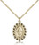 Gold Filled Miraculous Pendant, Gold Filled Lite Curb Chain, 1" x 5/8" Gold Filled Miraculous Pendant, Gold Filled Lite Curb Chain, 1" x 5/8"