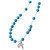 6mm Turquoise Rosary Necklace with Crucifix and Miraculous Medal, SN26