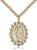 Gold Filled Miraculous Pendant, Stainless Gold Heavy Curb Chain, 1 1/8" x 3/4" Gold Filled Miraculous Pendant, Stainless Gold Heavy Curb Chain, 1 1/8" x 3/4"