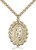 Gold Filled Our Lady of Guadalupe Pendant, Stainless Gold Heavy Curb Chain, 1 1/4" x 7/8"