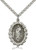 Sterling Silver Our Lady of Guadalupe Pendant, Stainless Silver Heavy Curb Chain, 1 1/4" x 7/8"