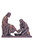 Christ Washing Feet Statue in Cold Cast Bronze 8.5x8" SR-76001