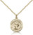 Gold Filled St. Christopher Pendant, Gold Filled Lite Curb Chain, 3/4" x 5/8"