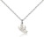Sterling Silver Angel Pendant, Lite Curb Chain, 3/8" x 3/8"