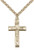 Gold Filled Crucifix Pendant, Stainless Gold Heavy Curb Chain, 1 3/8" x 3/4" Gold Filled Crucifix Pendant, Stainless Gold Heavy Curb Chain, 1 3/8" x 3/4"