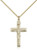 Gold Filled Crucifix Pendant, Gold Filled Lite Curb Chain, 1 1/8" x 5/8"