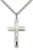 Sterling Silver Crucifix Pendant, Stainless Silver Heavy Curb Chain, 1 3/8" x 3/4"