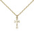 Gold Filled Cross Pendant, Gold Filled Lite Curb Chain, 1/2" x 1/4"