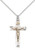 Two-Tone GF/SS Crucifix Pendant, Lite Curb Chain, 1 1/4" x 5/8"