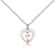 Two-Tone GF/SS Heart / Cross Pendant, Lite Curb Chain, 1/2" x 3/8"
