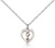 Two-Tone GF/SS Heart / Chalice Pendant, Lite Curb Chain, 1/2" x 3/8"