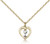 Two-Tone SS/GF Heart / Chalice Pendant, Gold Filled Lite Curb Chain, 1/2" x 3/8"