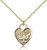 Gold Filled Confirmation Heart Pendant, Gold Filled Lite Curb Chain, 3/4" x 5/8"