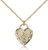 Gold Filled Our Lady of Guadalupe Heart Pendant, Gold Filled Lite Curb Chain, 3/4" x 5/8"