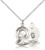 Sterling Silver Madonna Pendant, Lite Curb Chain, 7/8" x 1/2"