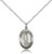 Sterling Silver St. Lazarus Pendant, Lite Curb Chain, 3/4" x 1/2" Sterling Silver St. Lazarus Pendant, Lite Curb Chain, 3/4" x 1/2"