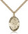 Gold Filled St. Francis of Assisi Pendant, Stainless Gold Heavy Curb Chain, 1" x 5/8"