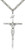 Sterling Silver Crucifix Pendant, Stainless Silver Heavy Curb Chain, 1 7/8" x 1" Sterling Silver Crucifix Pendant, Stainless Silver Heavy Curb Chain, 1 7/8" x 1"