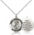 Sterling Silver St. Christopher Pendant, Stainless steel Lite Curb Chain, 3/4" x 3/4" Sterling Silver St. Christopher Pendant, Stainless steel Lite Curb Chain, 3/4" x 3/4"