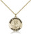 Gold Filled St. Christopher Pendant, GF Lite Curb Chain, 3/4" x 3/4"
