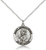 Sterling Silver St. Christopher Pendant, stainless steel  Lite Curb Chain, 3/4" x 3/4" Sterling Silver St. Christopher Pendant, stainless steel  Lite Curb Chain, 3/4" x 3/4"