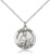 Sterling Silver St. Jude Pendant, Lite Curb Chain, 3/4" x 3/4"