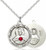 Sterling Silver Scapular Medal with Ruby 4058SS-STN7/18S