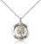 Sterling Silver St. Francis Pendant, stainless steel  Lite Curb Chain, 3/4" x 3/4" Sterling Silver St. Francis Pendant, stainless steel  Lite Curb Chain, 3/4" x 3/4"
