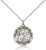 Sterling Silver Our Lady of Perpetual Help Pendant, Lite Curb Chain, 3/4" x 3/4"